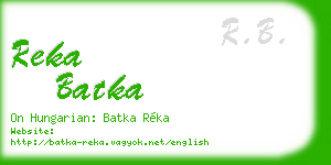 reka batka business card